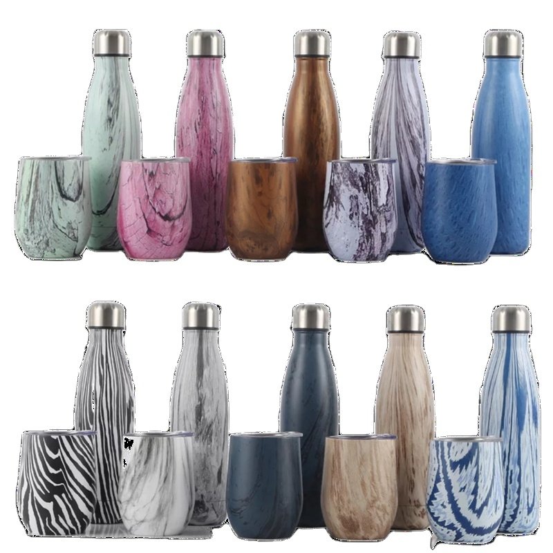 Double Wall Cola Shape Vacuum Flask Insulated Bottle Food Grade Stainless Steel Water Bottle Aguamanos
