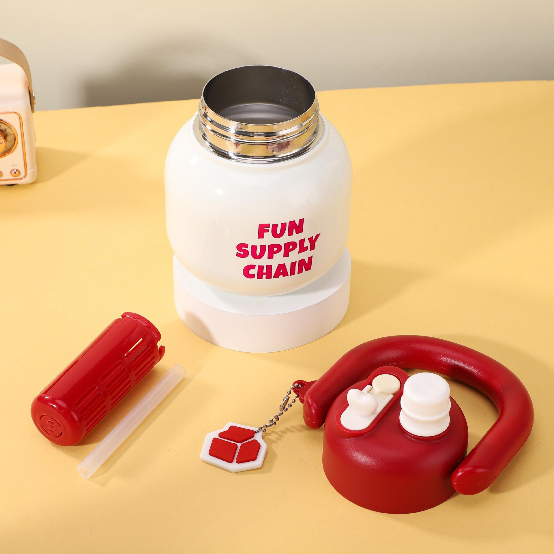 680ml Portable Cute School Student Kid 316 Stainless Steel Water Bottle Vacuum Flask