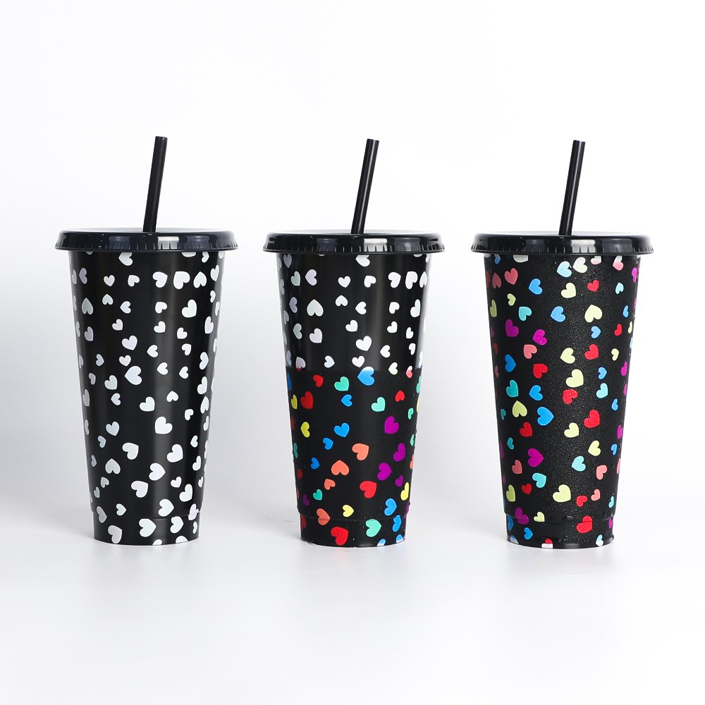 Children holiday souvenirs christmas gift color change cup funny plastic mugs for presents