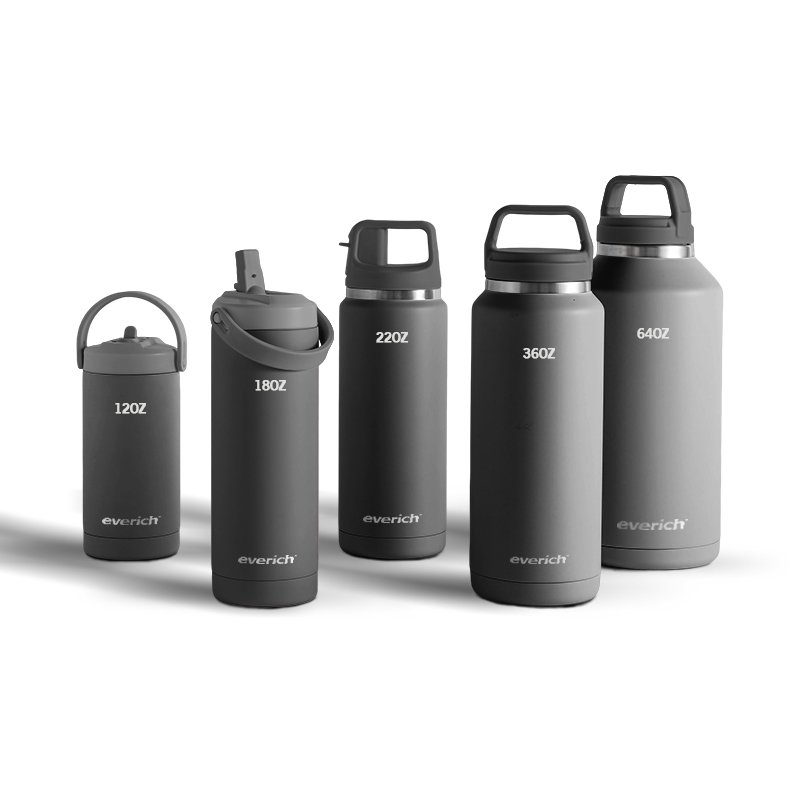 New Design Double Wall Insulated Vacuum Flask 304 Stainless Steel Water Bottle Customized Color And Logo With Handle and Lid