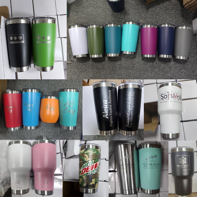 Custom logo 20 oz 30 oz Vacuum Tumblers cup wholesale bulk 20oz Stainless Steel Double Wall Travel Coffee Mug with Lid