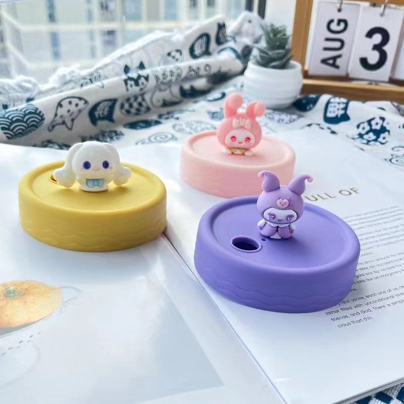 Sanrioed Water Cups Classic Style Water Bottle Plastic Cartoon Pattern Kuromi My Melody Sanrioed Summer Water Cup