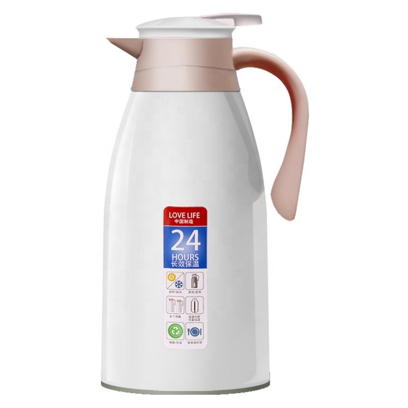 Thermos Jug Vacuum Flask 1000ml Germany Thermo Jug Pink Glass Refill Liner Thermal Coffee Pot