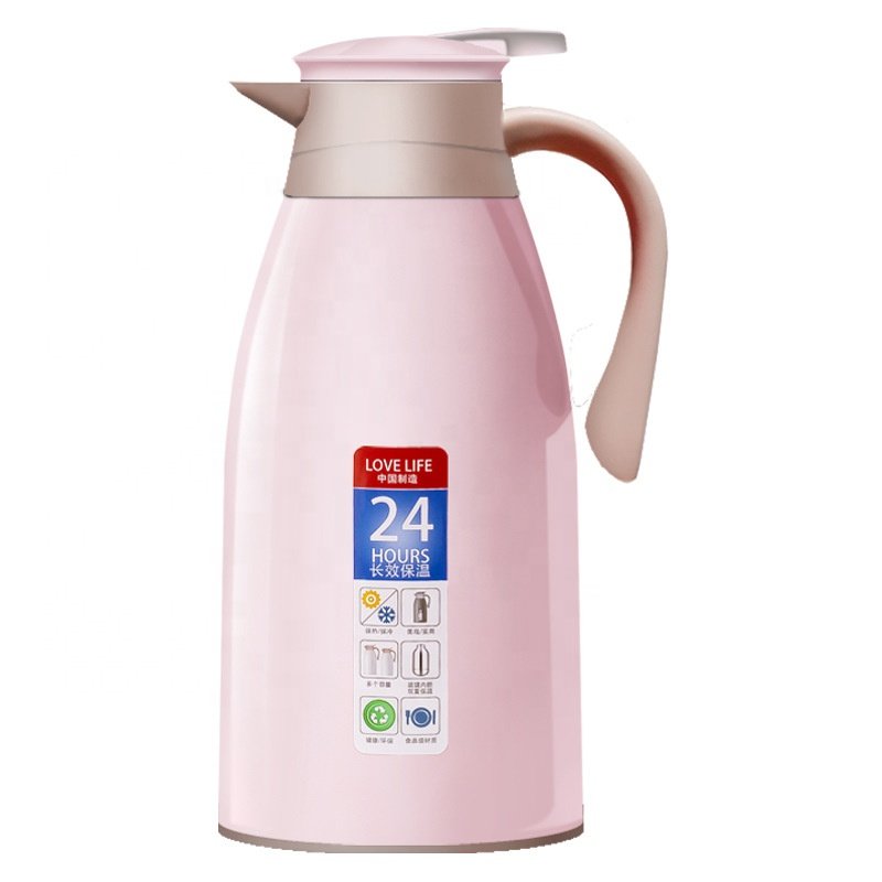 Thermos Jug Vacuum Flask 1000ml Germany Thermo Jug Pink Glass Refill Liner Thermal Coffee Pot