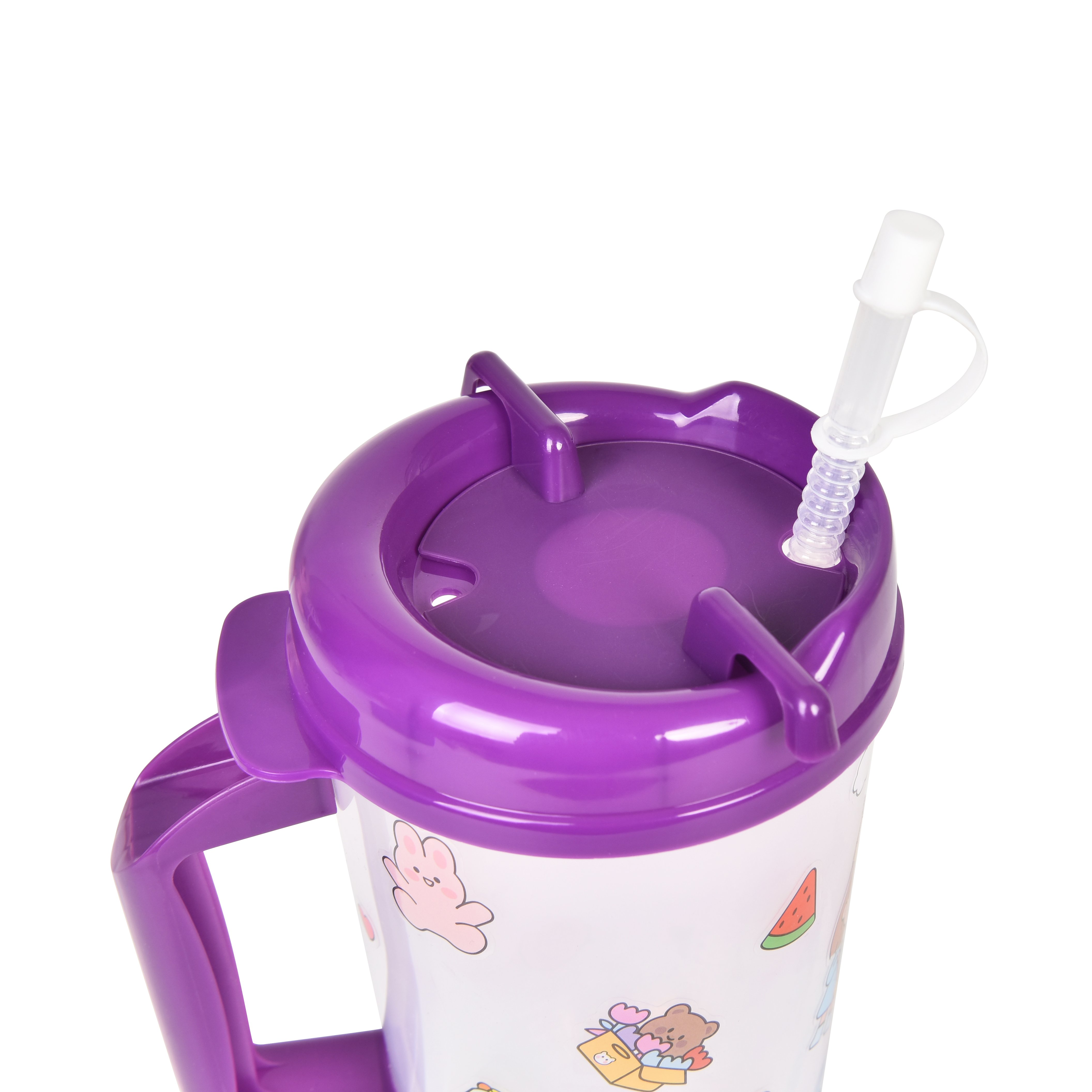 32 /40oz tumbler with handle Customized Plastic Travel Mug BPA Free Outdoor Straw Cup With Swivel Lid And Handle