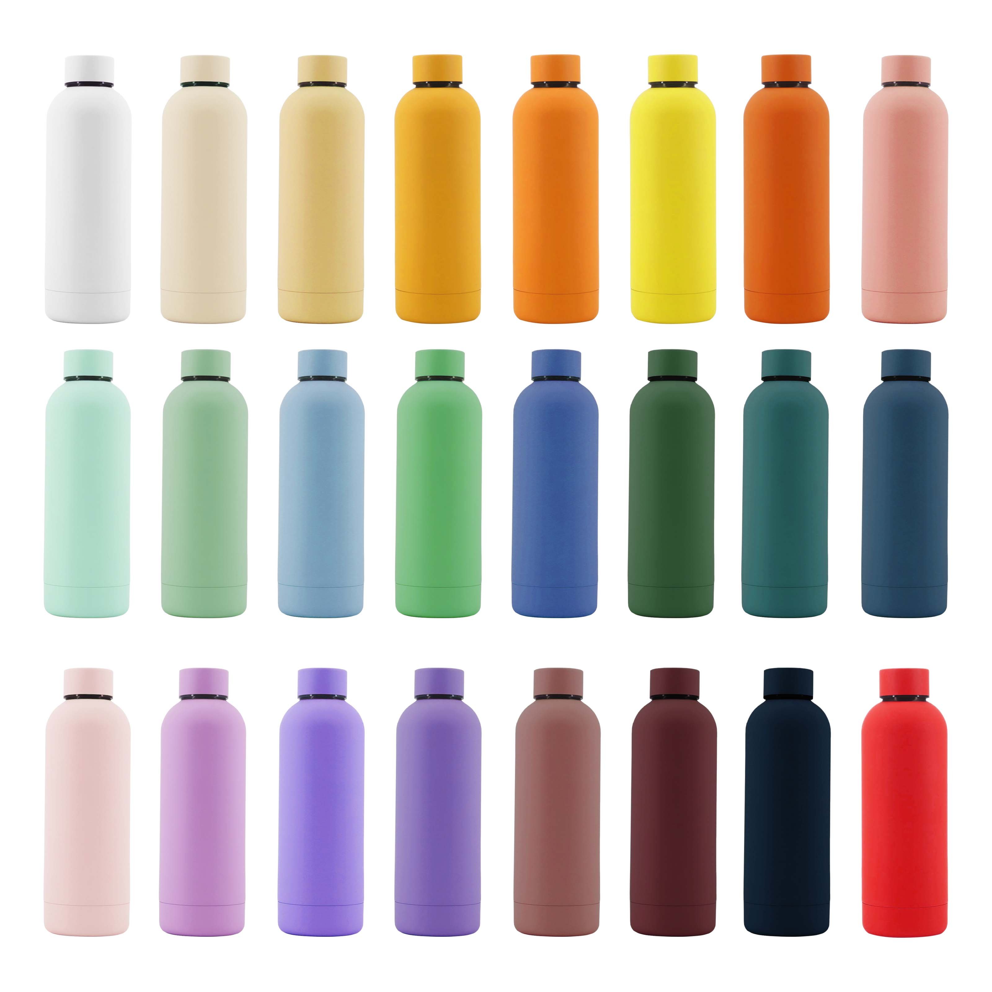 Wholesale Products 500ml Thermal Flask 500ml Stainless Steel Double Wall Vacuum Insulted Leak Proof Narrow-mouth Bottle Sports