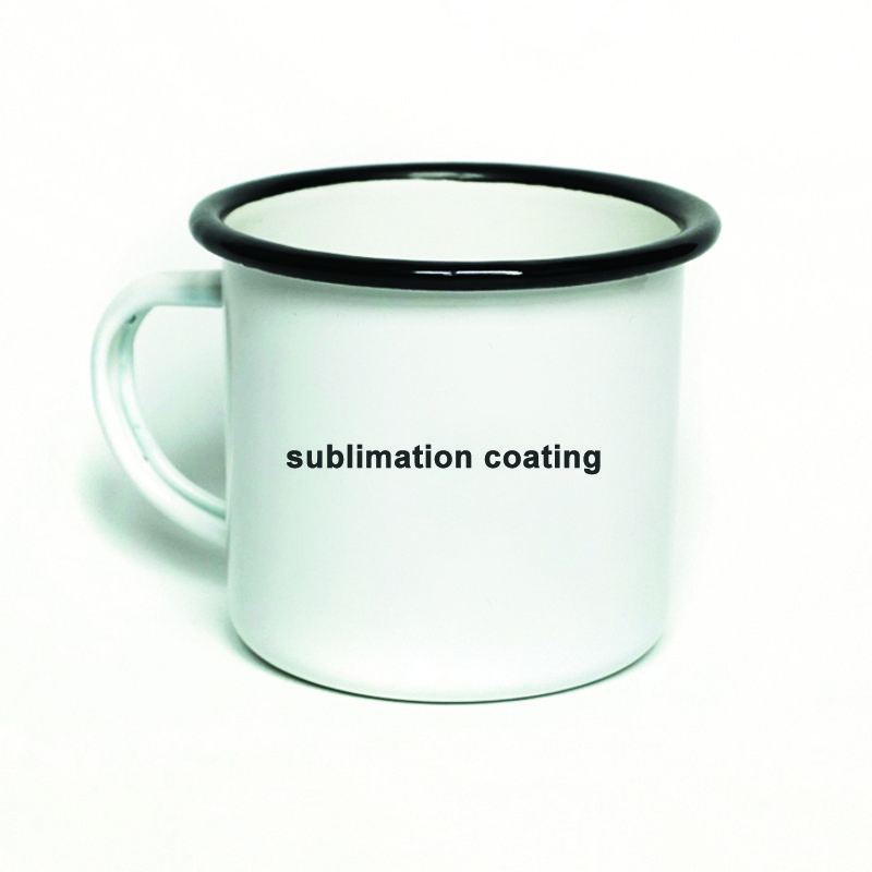 Outdoor customized printed sublimation enamel camping mug with handle