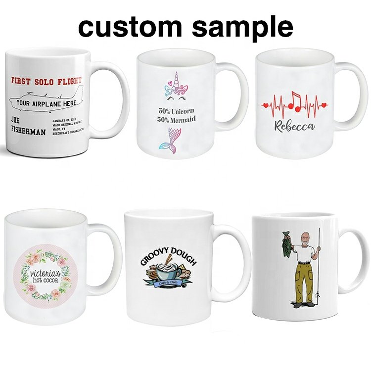 Wholesale sublimation Mug 11oz AAA white ceramic mugs level High quality for custom logo in coffee cup