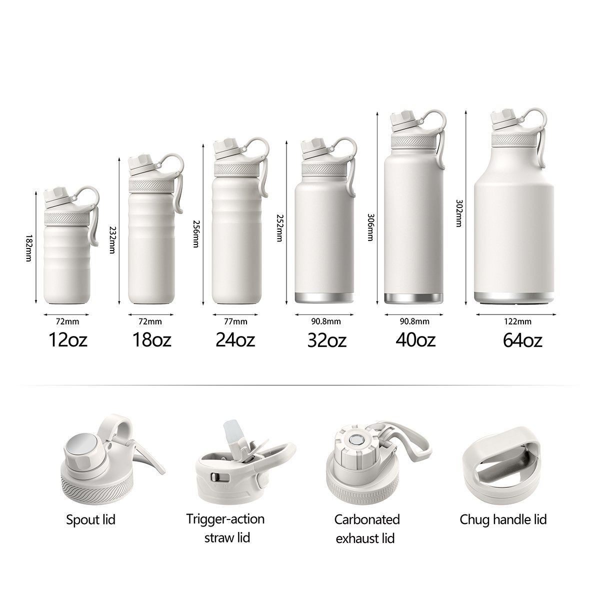 Hot selling factory custom logo outlet bpa free 40oz thermos vacuum flask insulated stainless steel water bottle
