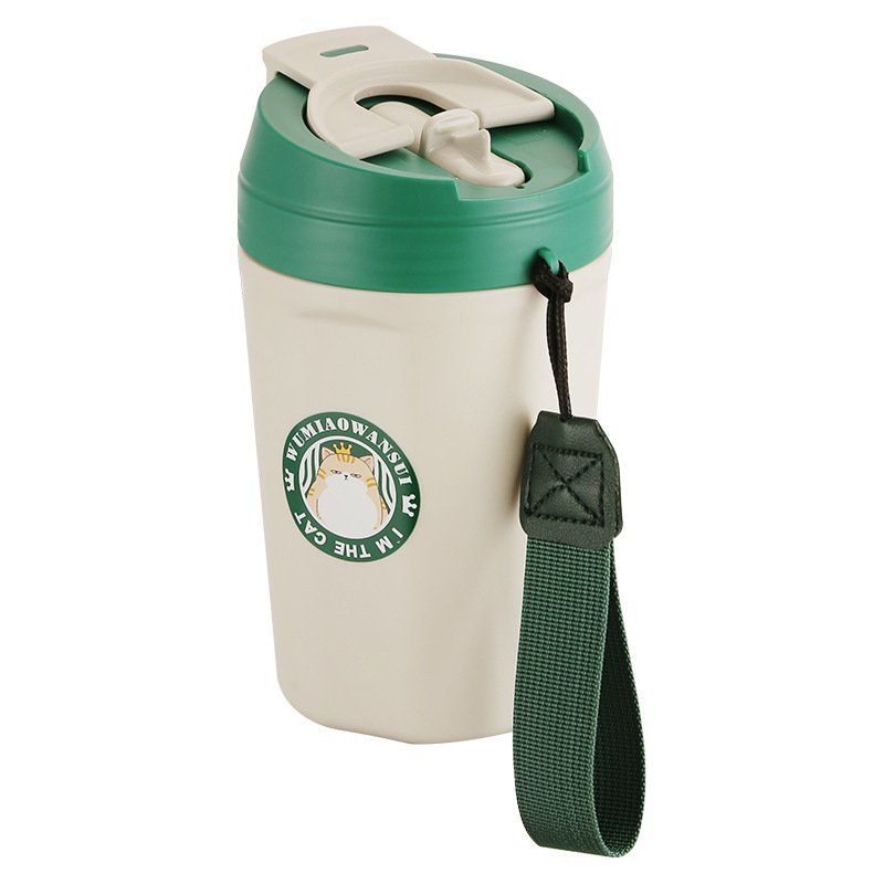 High-Appearance Themed 304 Stainless Steel Vacuum Flask & Thermos Carrying Rope for Drinking Cups