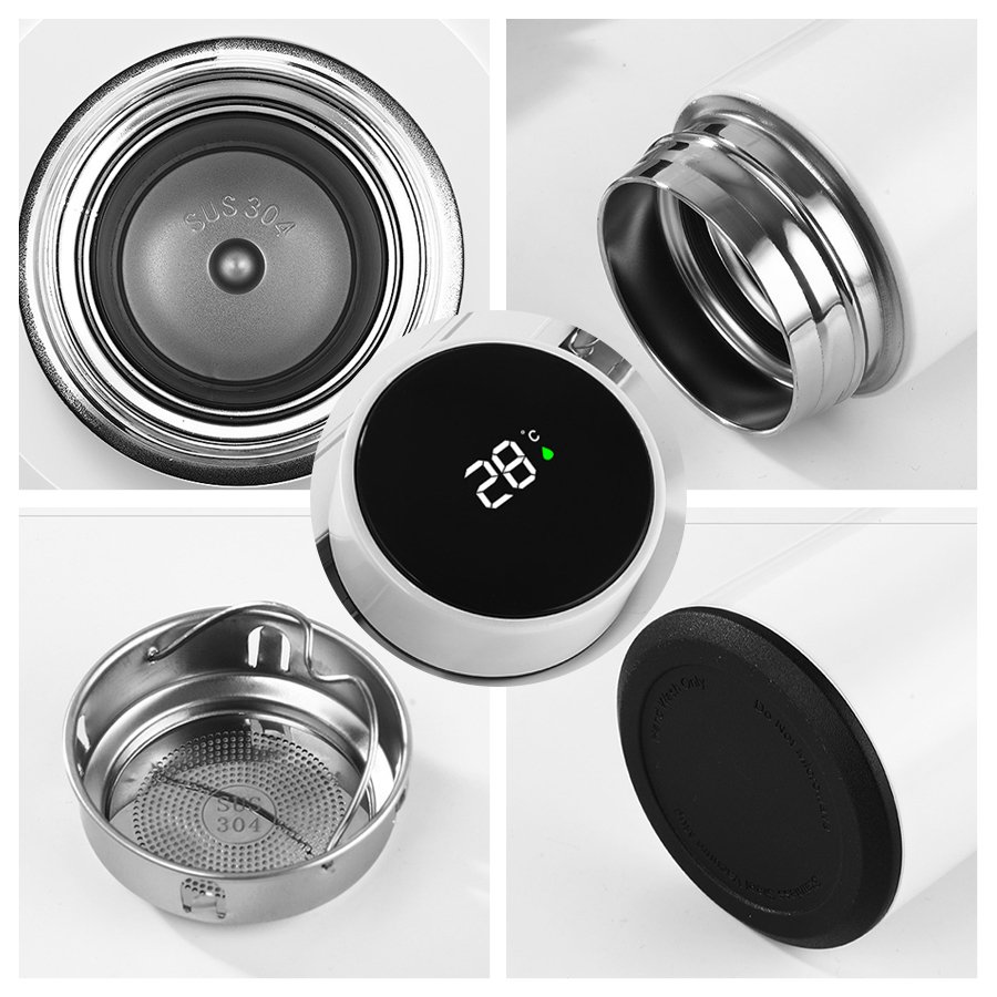 500ML Smart Thermos Water Bottle Stainless Steel Insulation Touch Intelligent Temperature Display Vacuum Flasks Cup Digital Mug