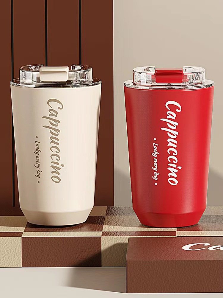#304 Stainless Steel Double Layer Vacuum Coffee Cup Creative Car Water Mug Portable Thermos Bottle For Car For Outdoor