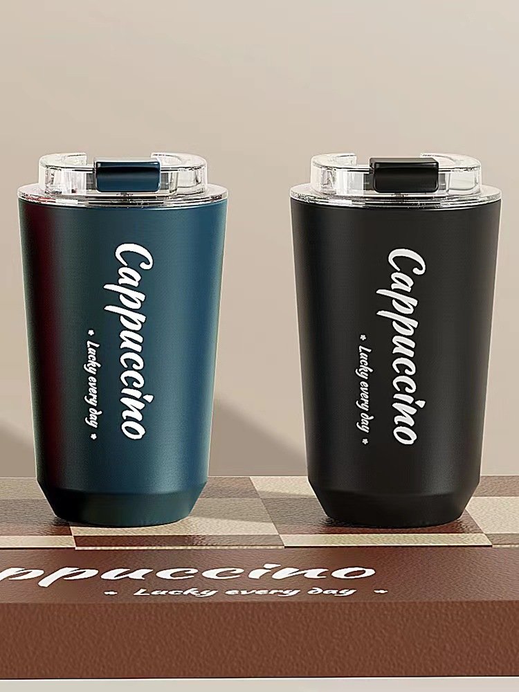 #304 Stainless Steel Double Layer Vacuum Coffee Cup Creative Car Water Mug Portable Thermos Bottle For Car For Outdoor
