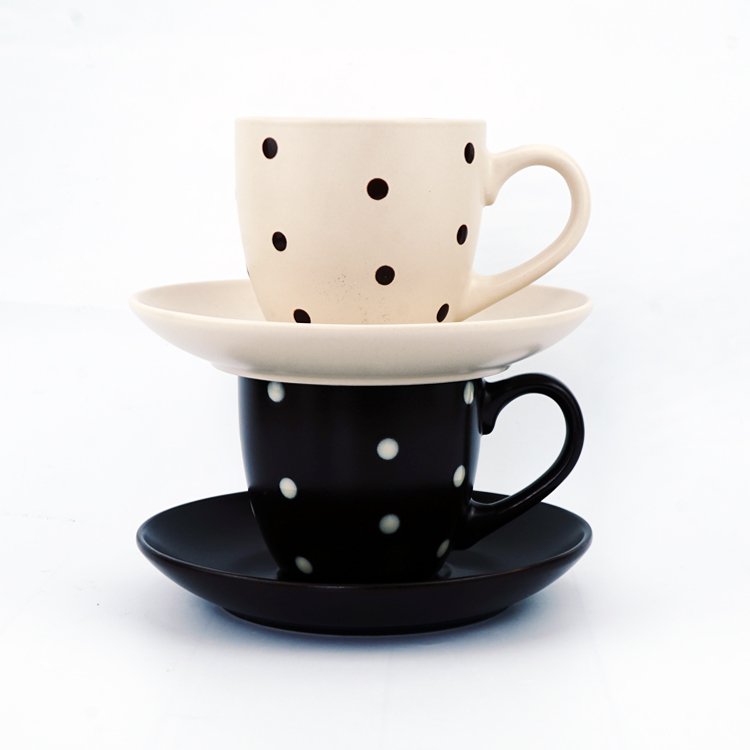 sublimation espresso handle porcelain coffee cup set porcelain cups and saucers set ceramic coffee mug customized ceramic mugs