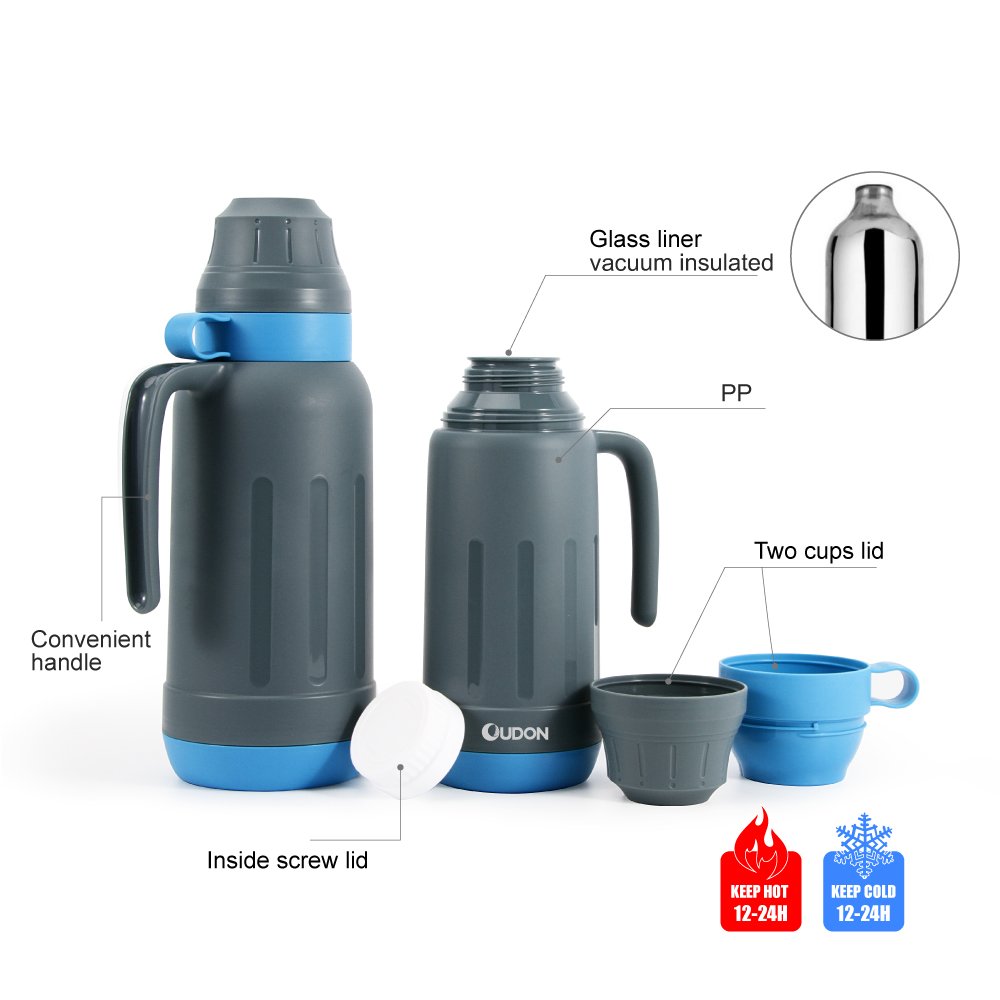 20 Years Industry Experienced Plastic Body Thermos Vacuum Flask With Inner Glass