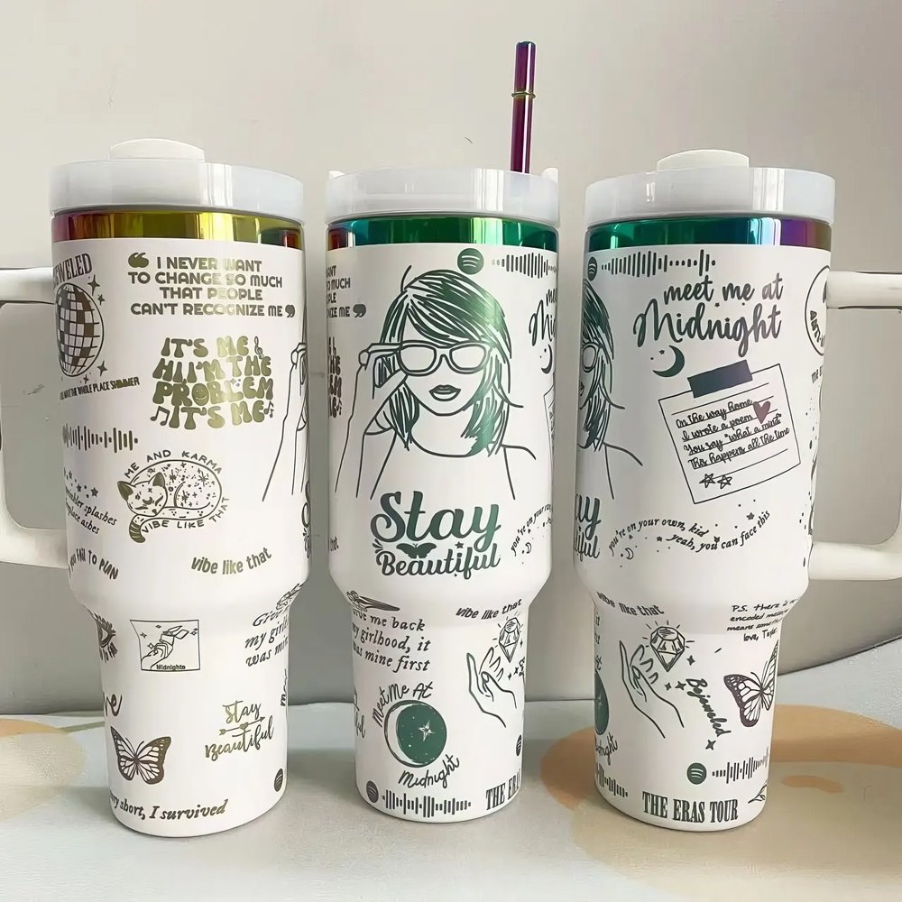 custom design Ion plated laser ice bullies Magic tumbler coffee mugs cold 304 stainless steel 40oz water bottle cup with handle