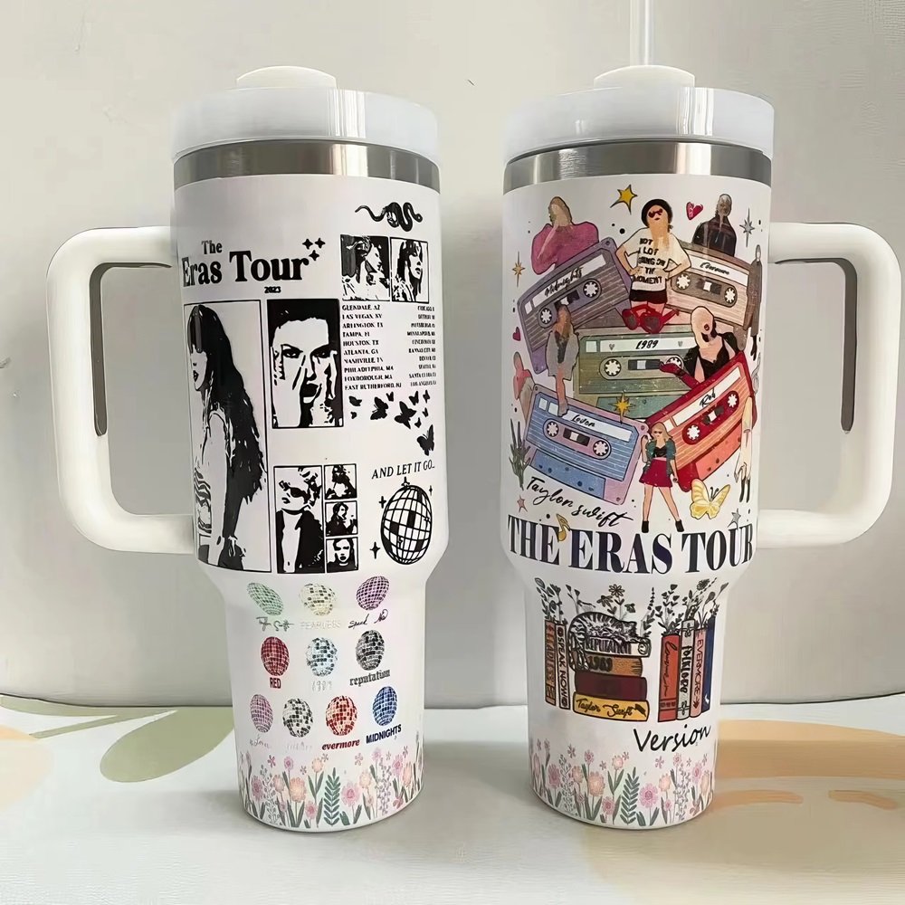 custom design Ion plated laser ice bullies Magic tumbler coffee mugs cold 304 stainless steel 40oz water bottle cup with handle