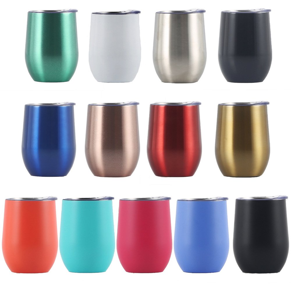Party Favors Sublimation Stainless Steel Thermos 12oz 16oz Water Bottles Water Egg Coffee Mugs Tumbler Cups Wholesale Bulk