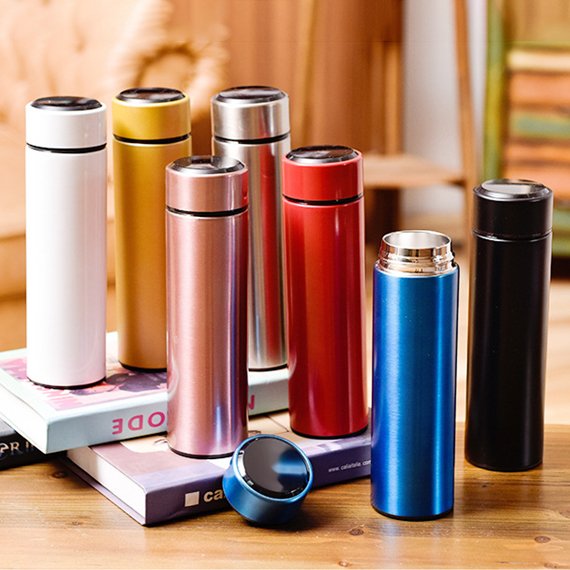 Hot Seller smart termos cup, led temperature display water bottle 500ml school water bottle for kids