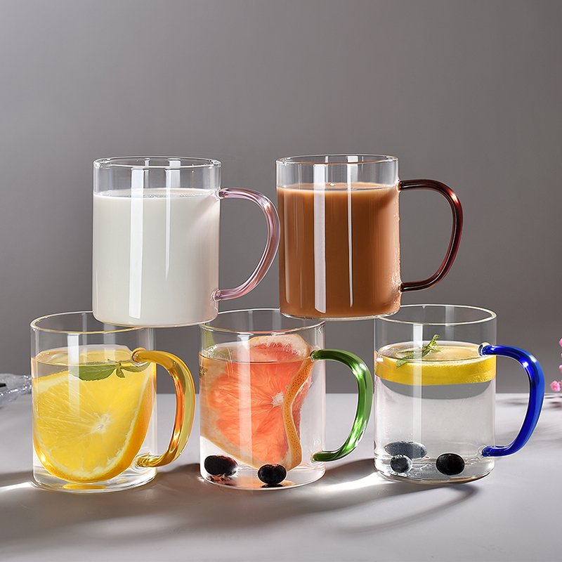 Durable New Designed 400Ml/650Ml Large Capacity Borosilicate Glasses Safe eco friendly Glass Tea Cup coffee mug