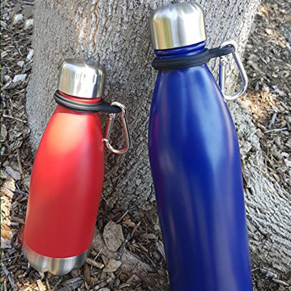 Stainless Steel Water Bottle Accessories Silicone Handle For Cola Shape Bottle Silicone Carrier Holder with Carabiner