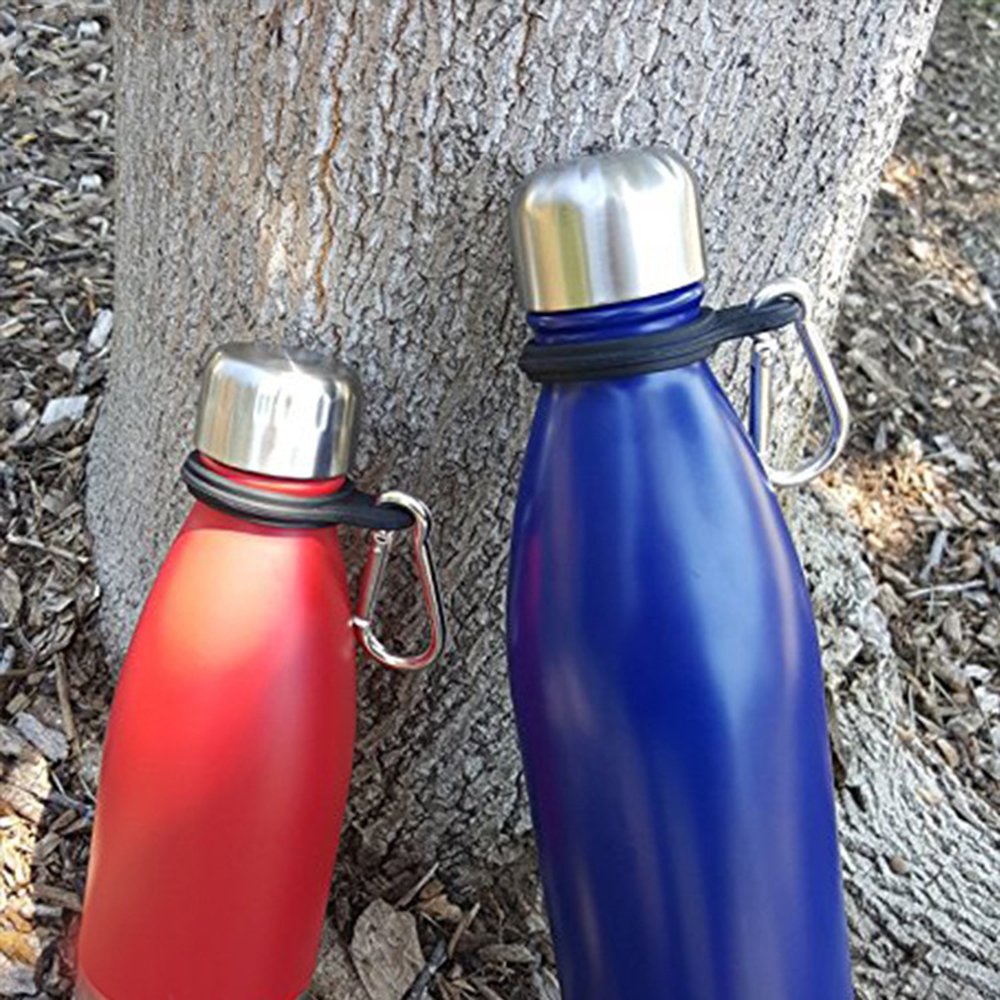 Stainless Steel Water Bottle Accessories Silicone Handle For Cola Shape Bottle Silicone Carrier Holder with Carabiner