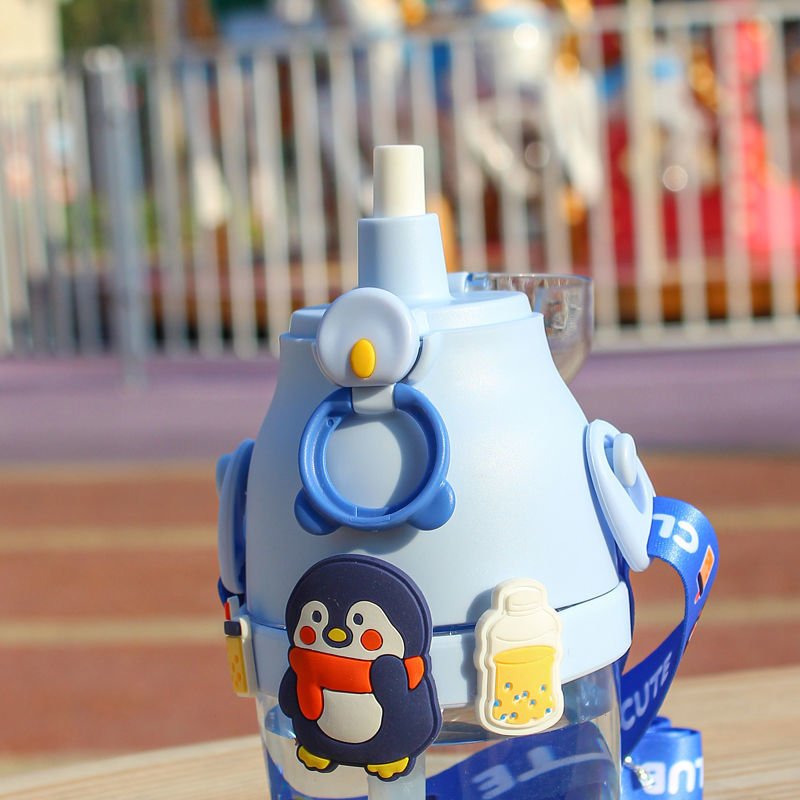 Water Bottles for Kids School Baby Wholesale Outdoor Children Cute 16OZ Cute Drinking Plastic Bottle