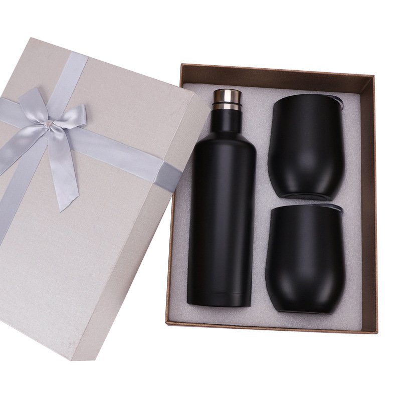High Quality Stainless Wine Cups Popular Thermos Vacuum Flask with Red Wine Bottle Sets