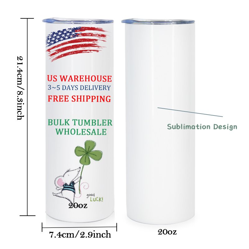 Wholesale Us Warehouse 20oz Sublimation Blanks Tumbler Stainless Steel Double Wall Coffee Mug Insulated Tumbler