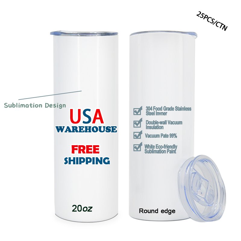 Wholesale Us Warehouse 20oz Sublimation Blanks Tumbler Stainless Steel Double Wall Coffee Mug Insulated Tumbler