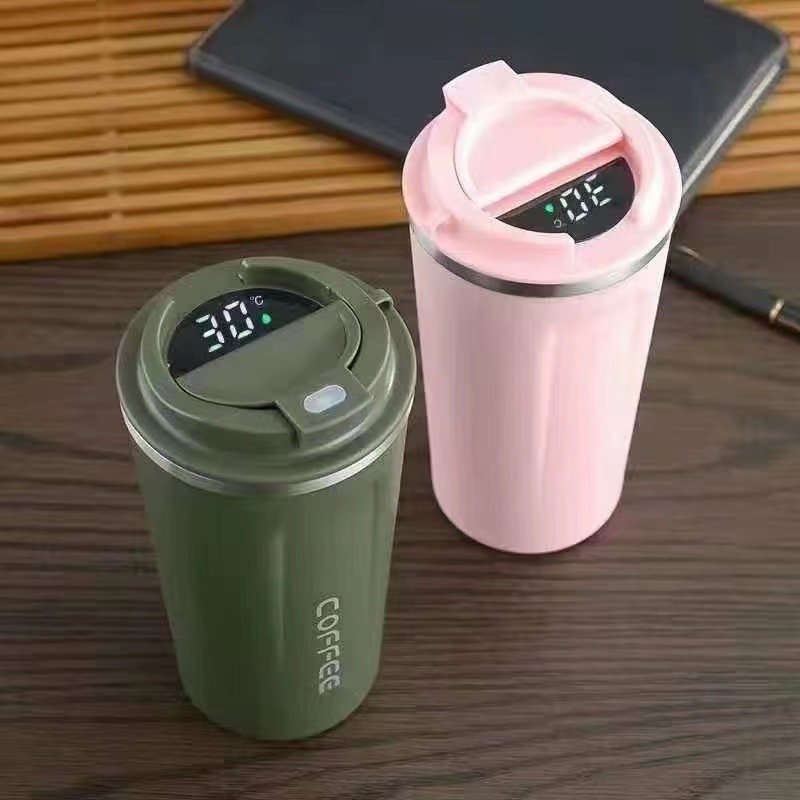 Wholesale Top Sale Smart Coffee Mug 510ml Stainless Steel Tumbler Double Wall Travel Coffee Mug Cups With LED Display