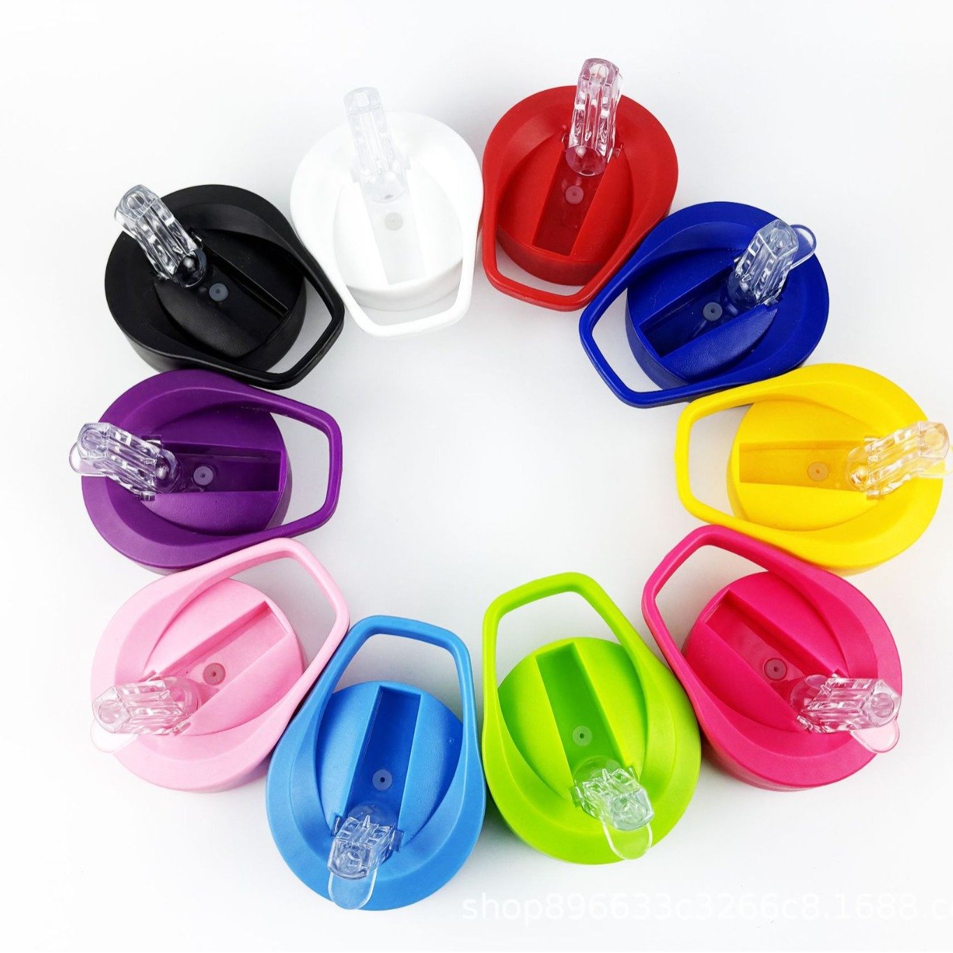 Wholesale 24oz Bpa Free Portable Handle Transparent Plastic Cup Water Bottles with Straw for Adults