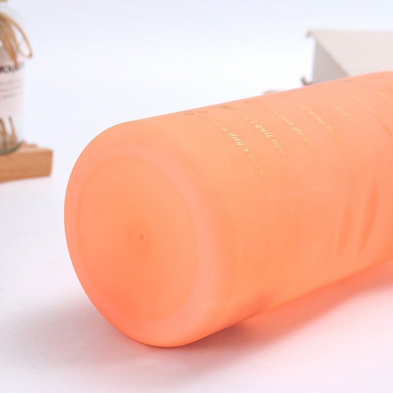 Stocked 3 in 1 Free 12 28 32 64 oz Set 3 Pcs Straw Lid Handgrip Motivational Water Bottles For Gym Sports Outdoor
