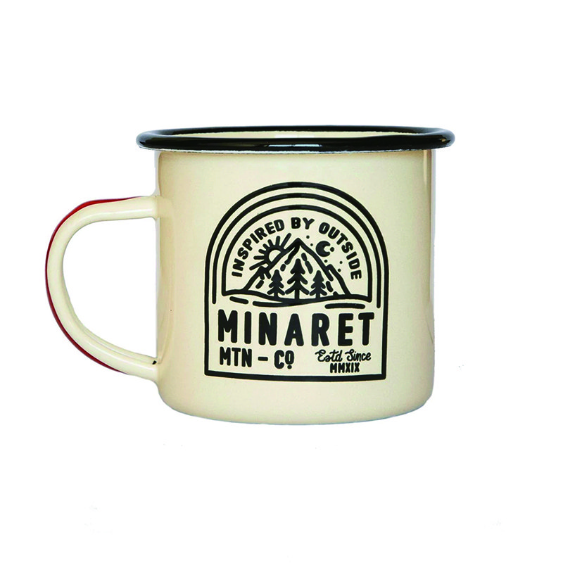 Multi-size Customize Color And Design Portable Enamel Tee Mug With Stainless Steel Rim