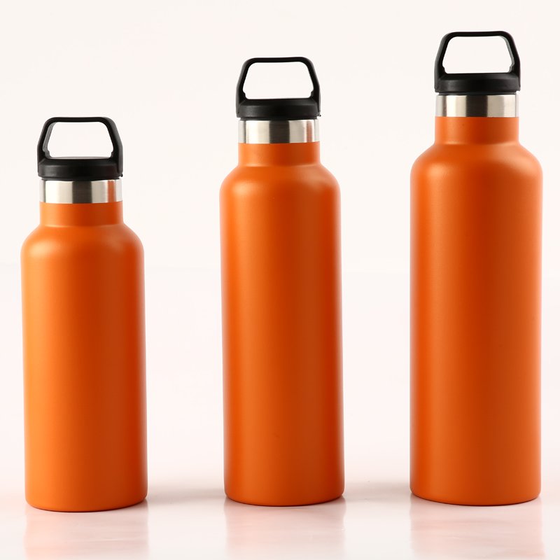 Powder Coating Custom Logo Thermo Flask 500ml / 750ml Bpa Free Big Mouth Vacuum Leak Proof Lid Travel Water Bottle Vacuum