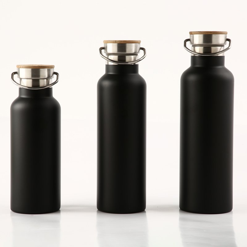 Powder Coating Custom Logo Thermo Flask 500ml / 750ml Bpa Free Big Mouth Vacuum Leak Proof Lid Travel Water Bottle Vacuum