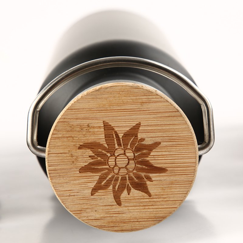 Powder Coating Custom Logo Thermo Flask 500ml / 750ml Bpa Free Big Mouth Vacuum Leak Proof Lid Travel Water Bottle Vacuum