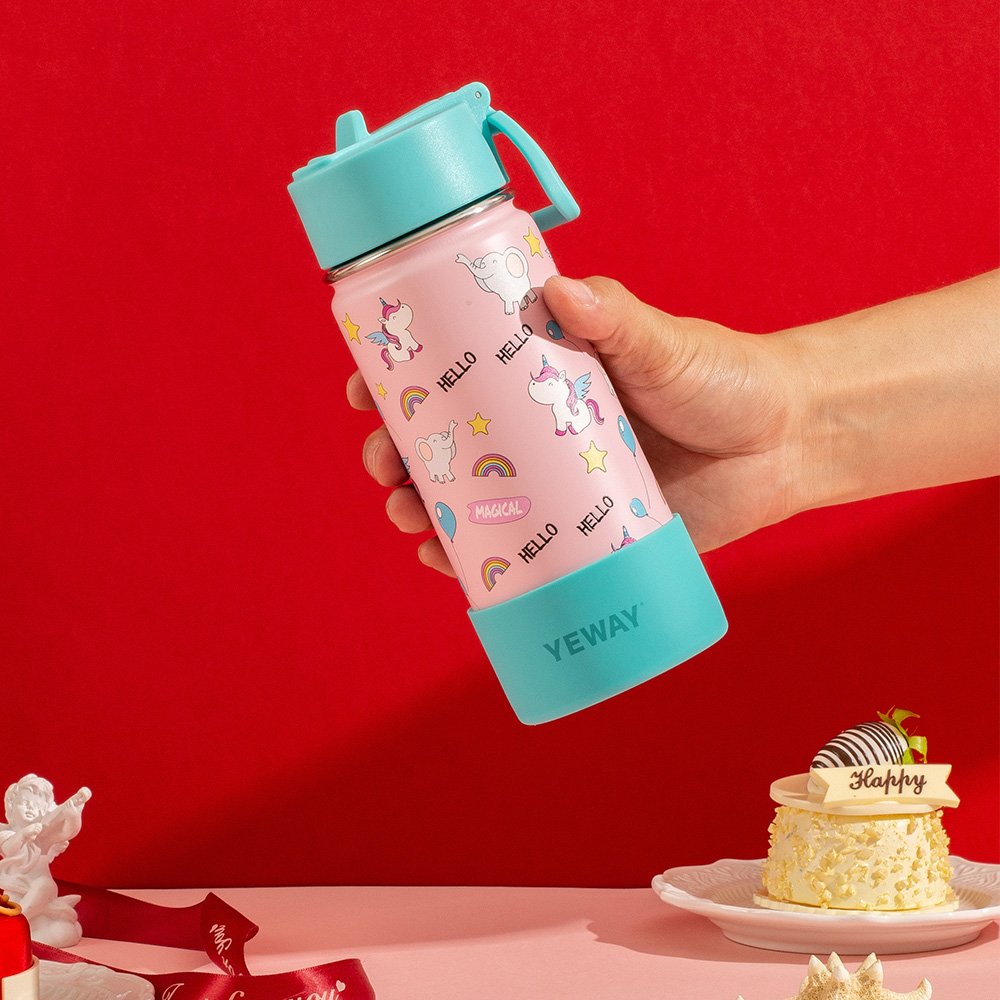 Yeway Child Water Bottle Factory Supplier 350 500 550 750ml Bpa Free Vacuum Thermal Water Drink Bottle For Kid School Wholesale