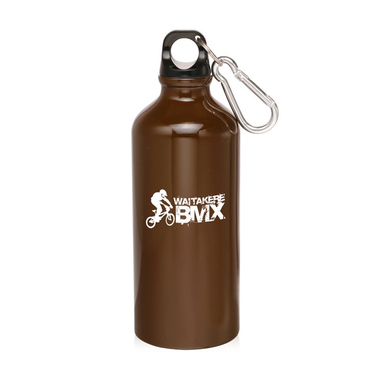 black aluminum water bottle