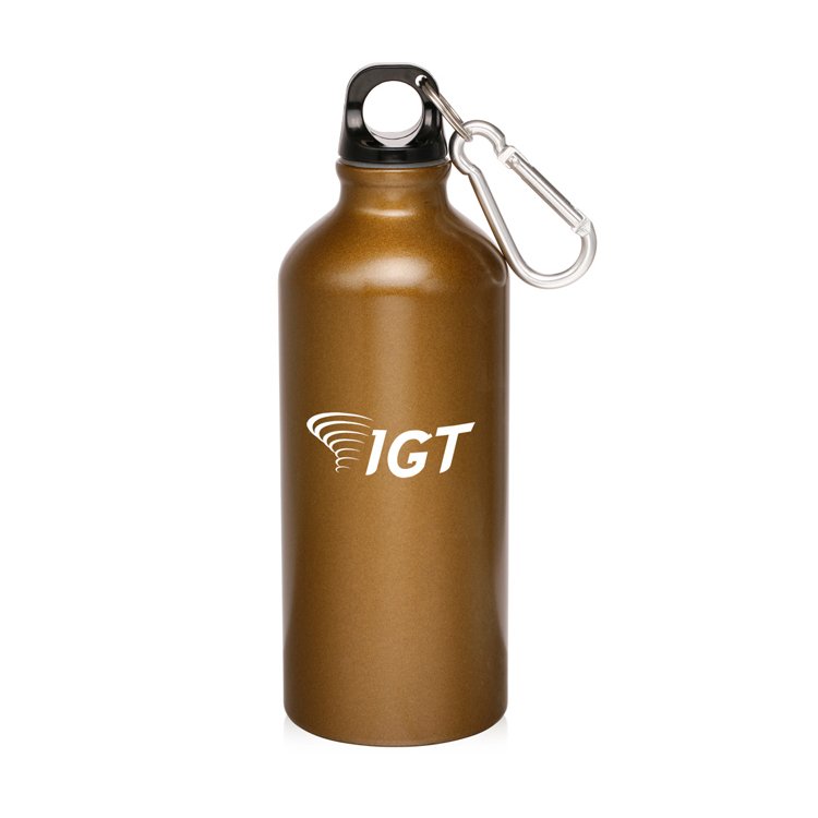 black aluminum water bottle