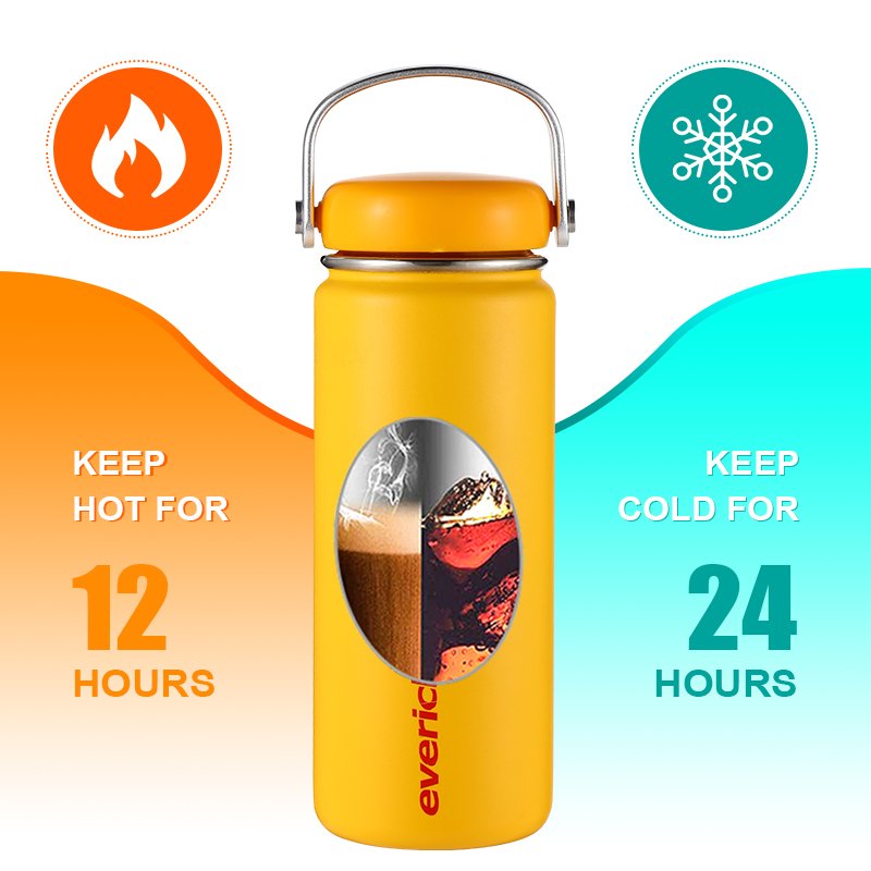 Hot Seller Wide Mouth Stainless Steel Double Walled Vacuum Flask bottles Insulated Sport Water Bottles With Custom Logo Gym