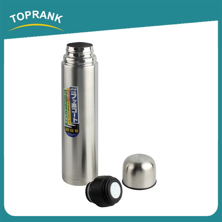 Toprank Water Bottle Shaker 1000ML Stainless Steel Vacuum Flask Double Wall Thermos Vacuum Flask With Leather Sheath