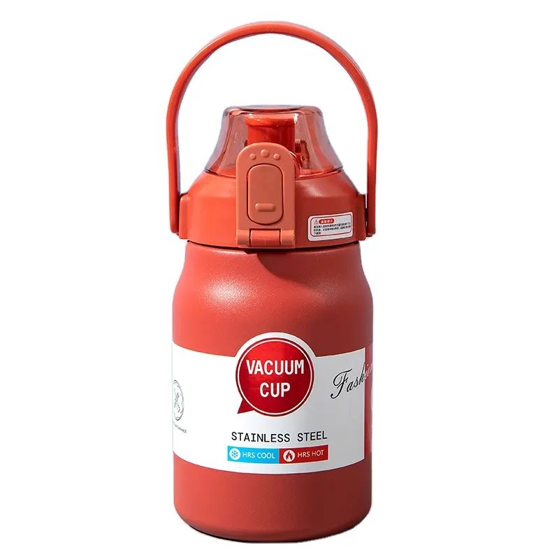 Stainless steel vacuum flask with handle Thermal Drink Bottle Double Wall Vacuum Insulated Stainless Steel Water Bottle