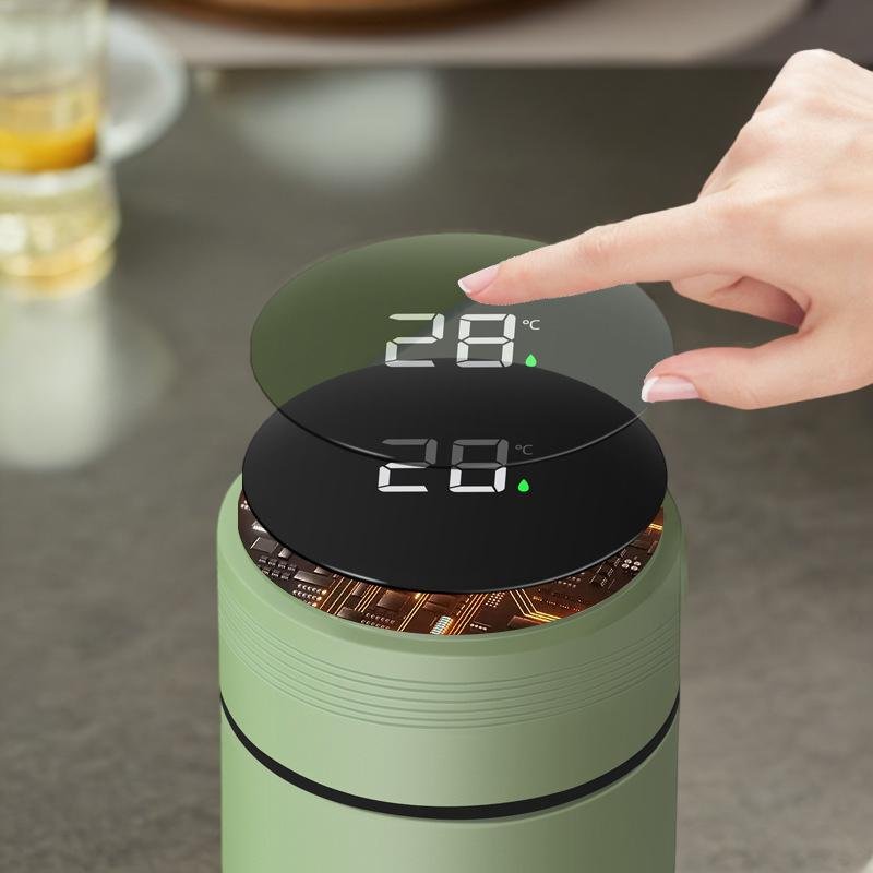 Smart LED display temperature Vacuum insulation water bottle Portable Stainless Steel Intelligent Vacuum Flask