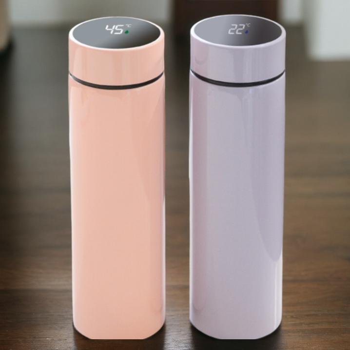 Smart LED display temperature Vacuum insulation water bottle Portable Stainless Steel Intelligent Vacuum Flask