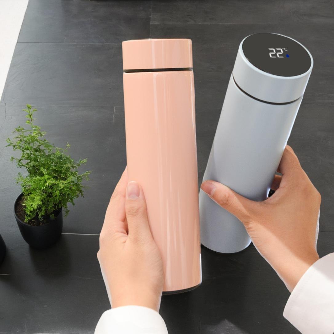 Smart LED display temperature Vacuum insulation water bottle Portable Stainless Steel Intelligent Vacuum Flask