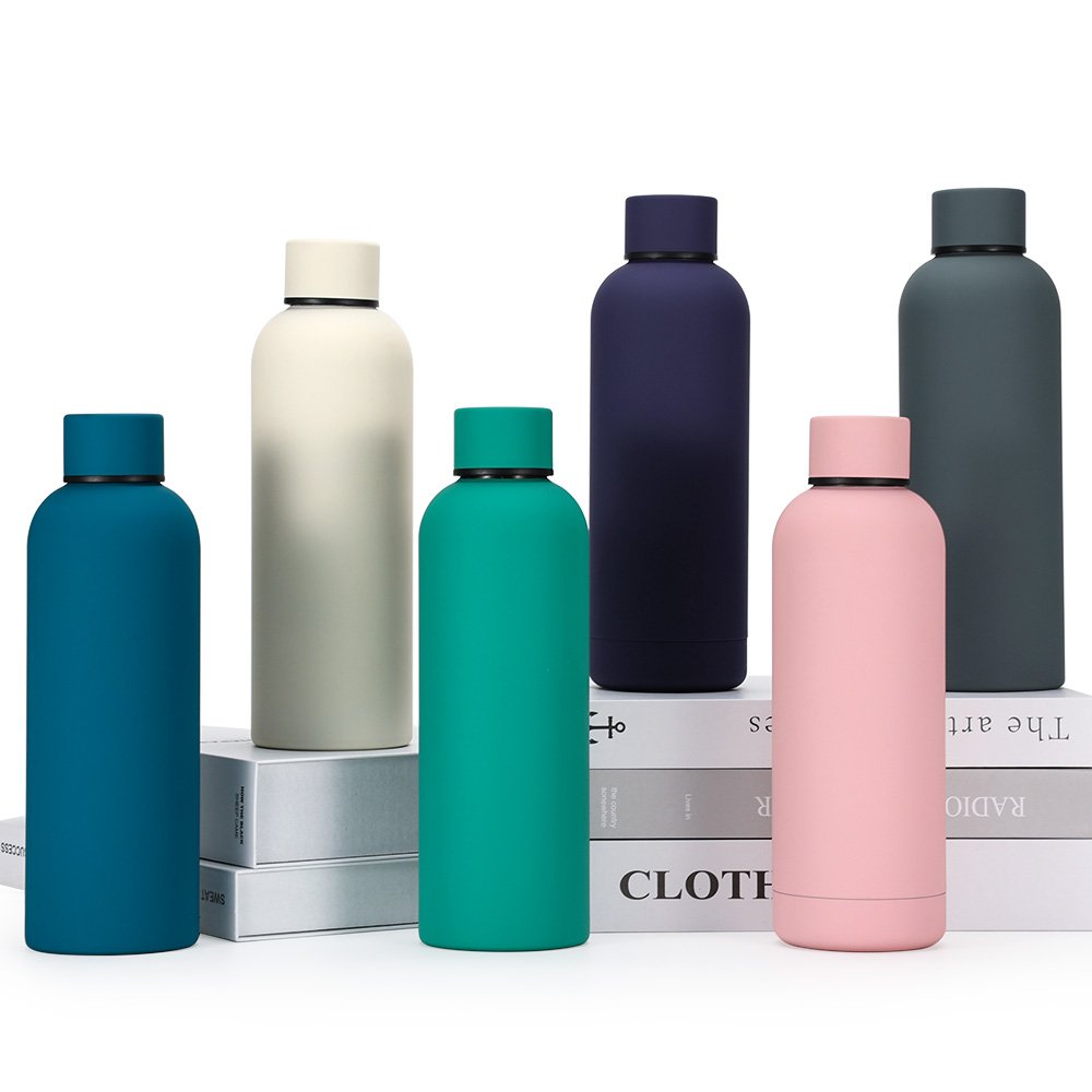 Customized Logo Keep Warm And Cold Stainless Steel Vacuum Flask With Rubber Cover