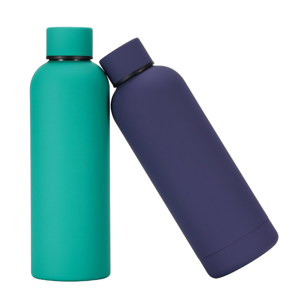 Customized Logo Keep Warm And Cold Stainless Steel Vacuum Flask With Rubber Cover