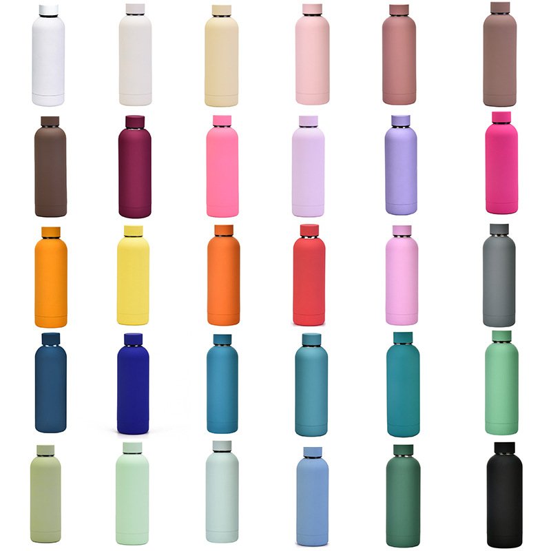 Customized Logo Keep Warm And Cold Stainless Steel Vacuum Flask With Rubber Cover