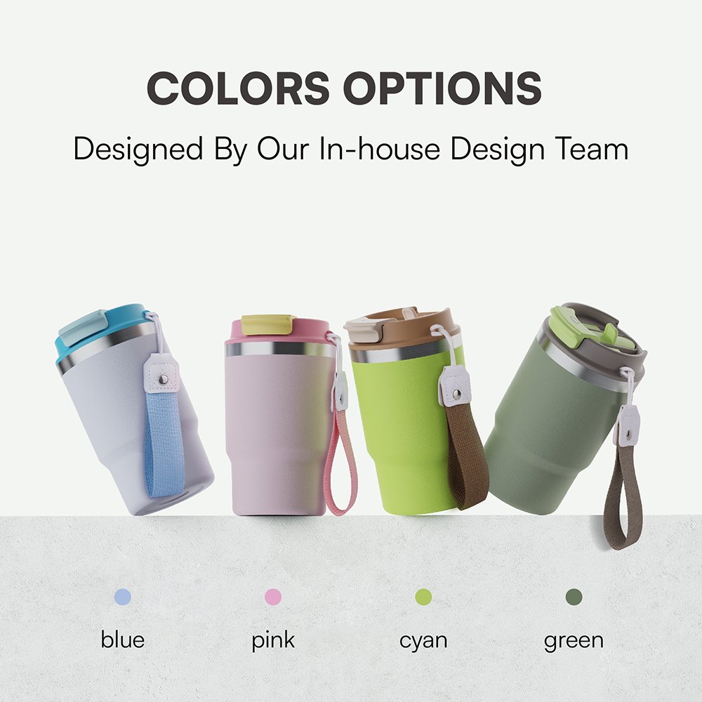 New Design Double Wall Stainless Steel Water Tumbler 2 in 1 Lid Drinking 12OZ 16OZ Coffee Mugs Insulated Coffee Cup